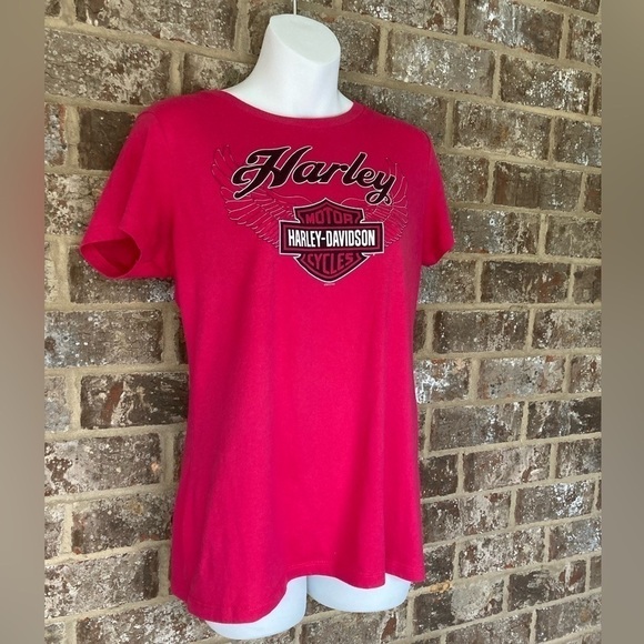 Woman's Harley-Davidson Pink Tee  shirt Size Large Daphne Alabama - Picture 3 of 10